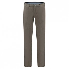 Com4 Winter Chino | Bruin Pied de Poule