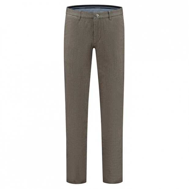 Com4 Winter Chino | Bruin Pied de Poule | www.pietkoopmans.nl