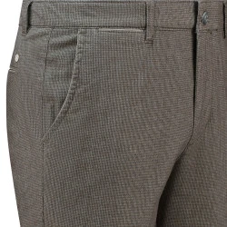 Com4 Winter Chino | Bruin Pied de Poule