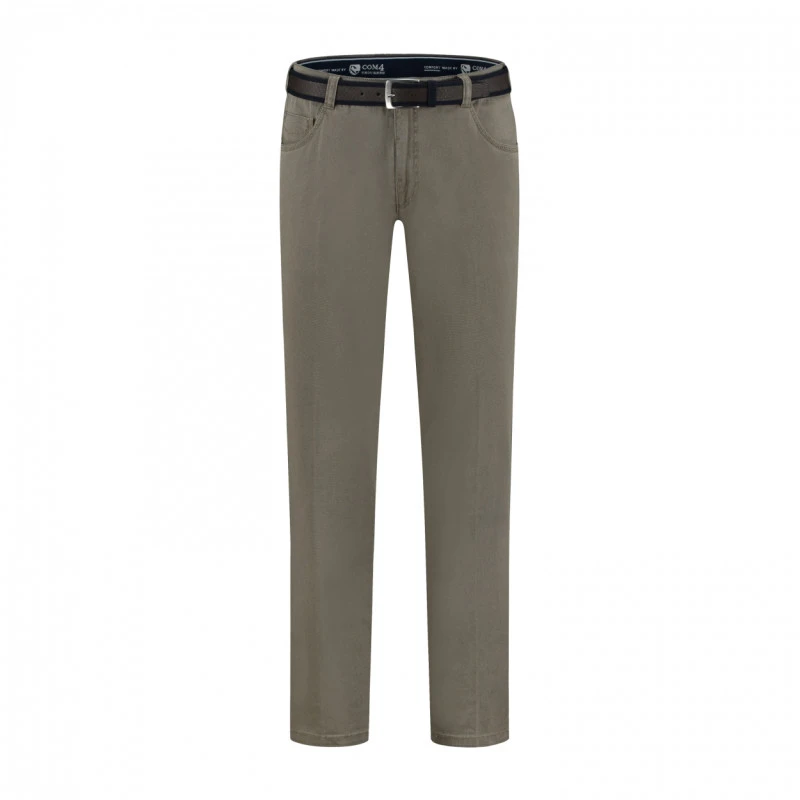 Com4 5 Swing Front Broek | Khaki | www.pietkoopmans.nl