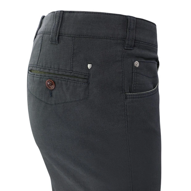  Com4 5 Swing Front Broek | Grijs Geweven Look | www.pietkoopmans.nl