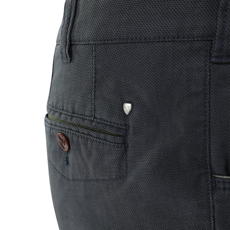  Com4 5 Swing Front Broek | Grijs Geweven Look | www.pietkoopmans.nl