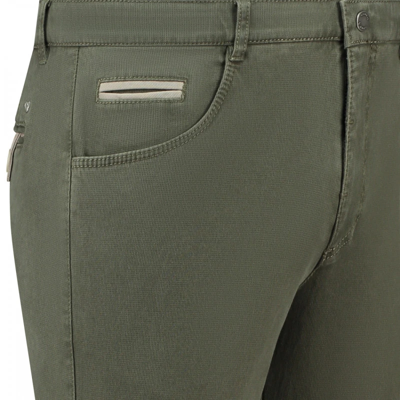  Com4 5 Pocket Broek | Olijf  | www.pietkoopmans.nl