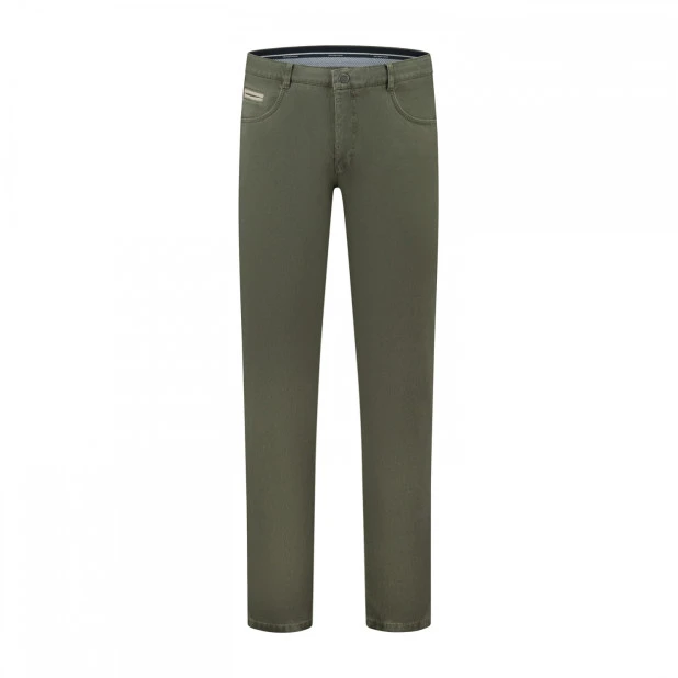  Com4 5 Pocket Broek | Olijf  | www.pietkoopmans.nl