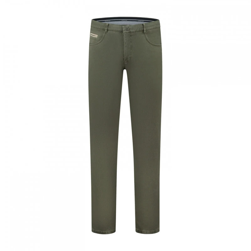  Com4 5 Pocket Broek | Olijf  | www.pietkoopmans.nl