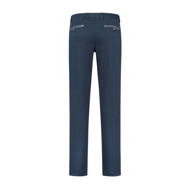 Com4 Sportieve Chino | Marine Print | www.pietkoopmans.nl