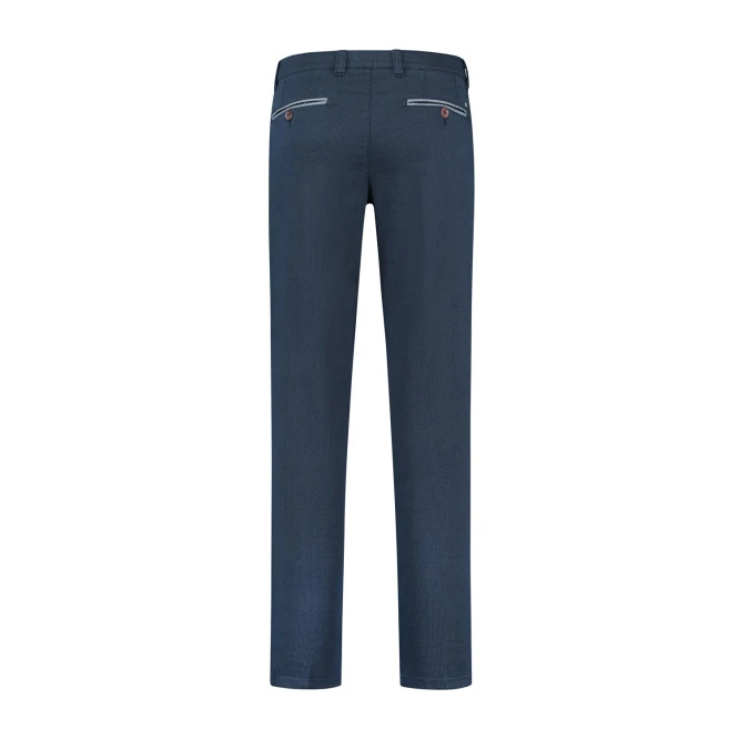 Com4 Sportieve Chino | Marine Print | www.pietkoopmans.nl