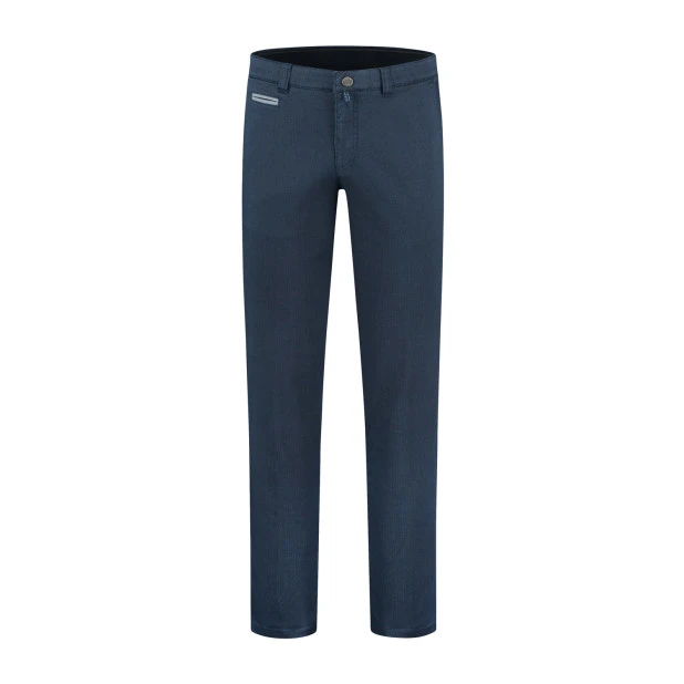 Com4 Sportieve Chino | Marine Print | www.pietkoopmans.nl
