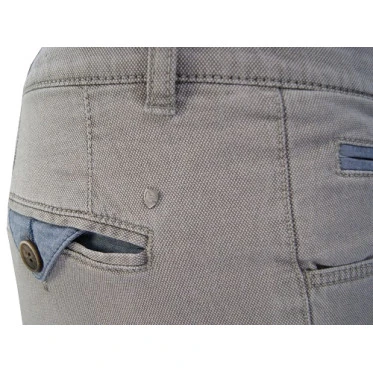 Com4 5 Pocket Broek | Beige Print | www.pietkoopmans.nl