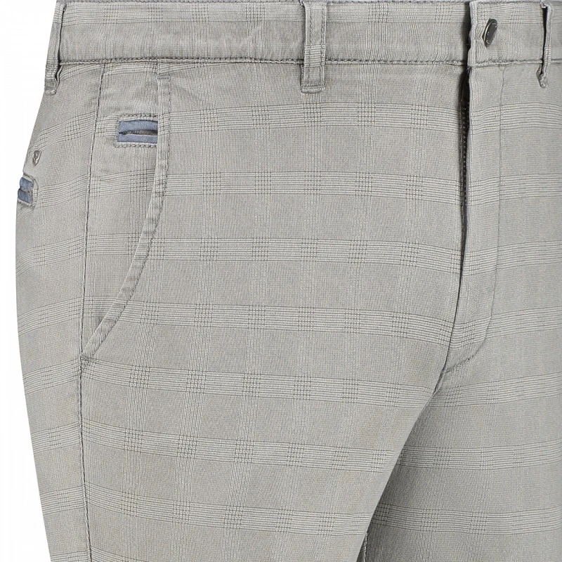 Com4 Zomer Chino | Beige Geruit | www.pietkoopmans.nl
