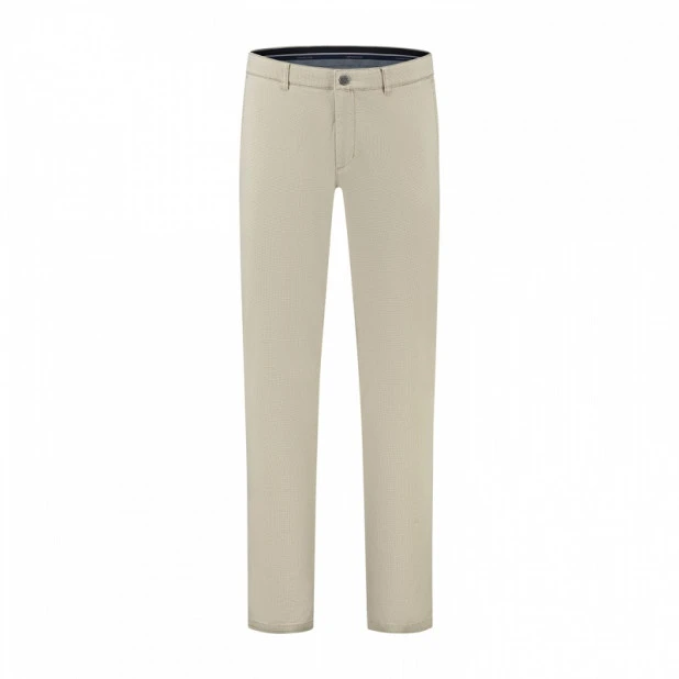 Com4 Zomer Chino | Camel Pied de Poule | www.pietkoopmans.nl