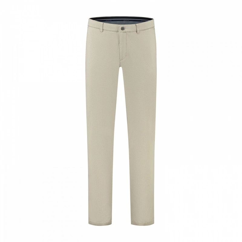 Com4 Zomer Chino | Camel Pied de Poule | www.pietkoopmans.nl