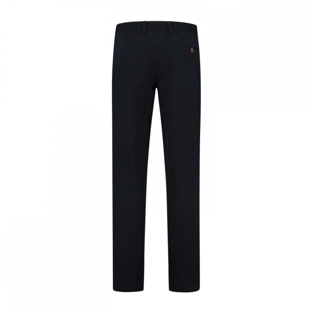 Com4 Elastische Taille Broek | Perma Blauw | www.pietkoopmans.nl