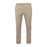Com4 Elastische Taille Broek | Beige Stip | www.pietkoopmans.nl