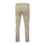 Com4 Elastische Taille Broek | Beige Stip | www.pietkoopmans.nl