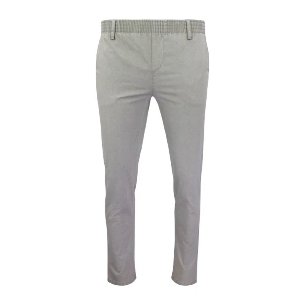 Com4 Elastische Taille Broek | Beige Blauw Gerstekorrel | www.pietkoopmans.nl