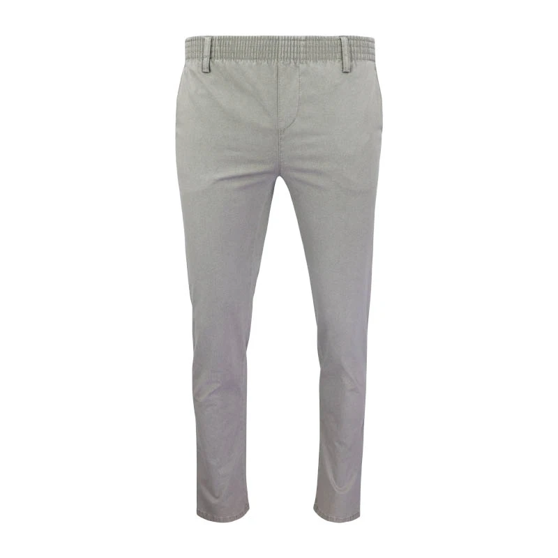 Com4 Elastische Taille Broek | Beige Blauw Gerstekorrel | www.pietkoopmans.nl