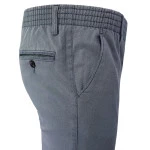 Com4 Elastische Taille Broek | Blauw Gerstekorrel | www.pietkoopmans.nl