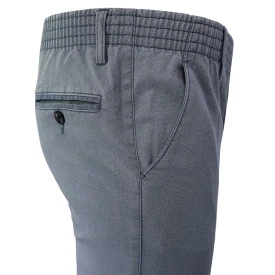 Com4 Elastische Taille Broek | Blauw Gerstekorrel