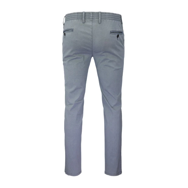 Com4 Elastische Taille Broek | Blauw Gerstekorrel | www.pietkoopmans.nl