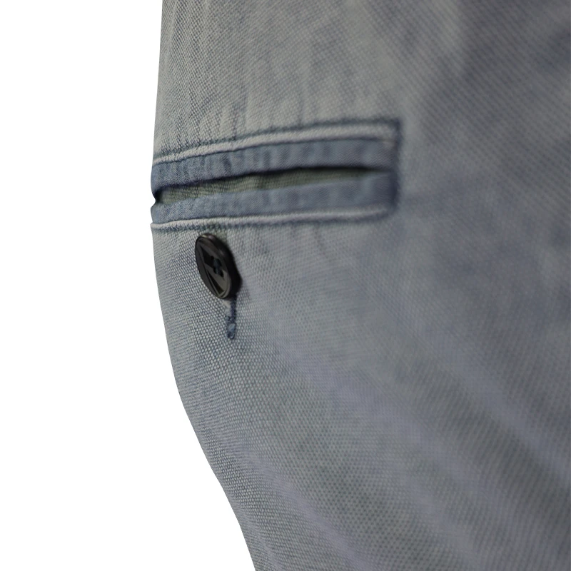 Com4 Elastische Taille Broek | Blauw Gerstekorrel | www.pietkoopmans.nl
