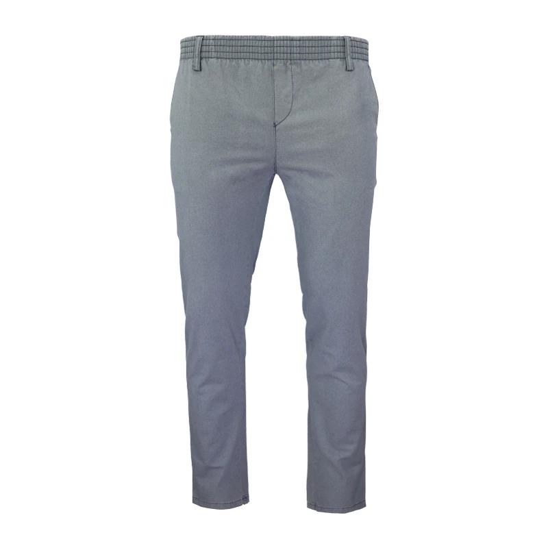 Com4 Elastische Taille Broek | Blauw Gerstekorrel | www.pietkoopmans.nl