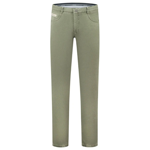 Com4 Swing Front Broek | Zacht Olijf | www.pietkoopmans.nl