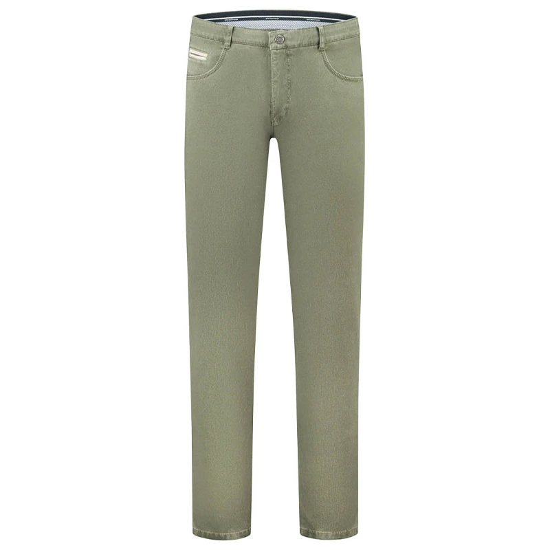 Com4 Swing Front Broek | Zacht Olijf | www.pietkoopmans.nl
