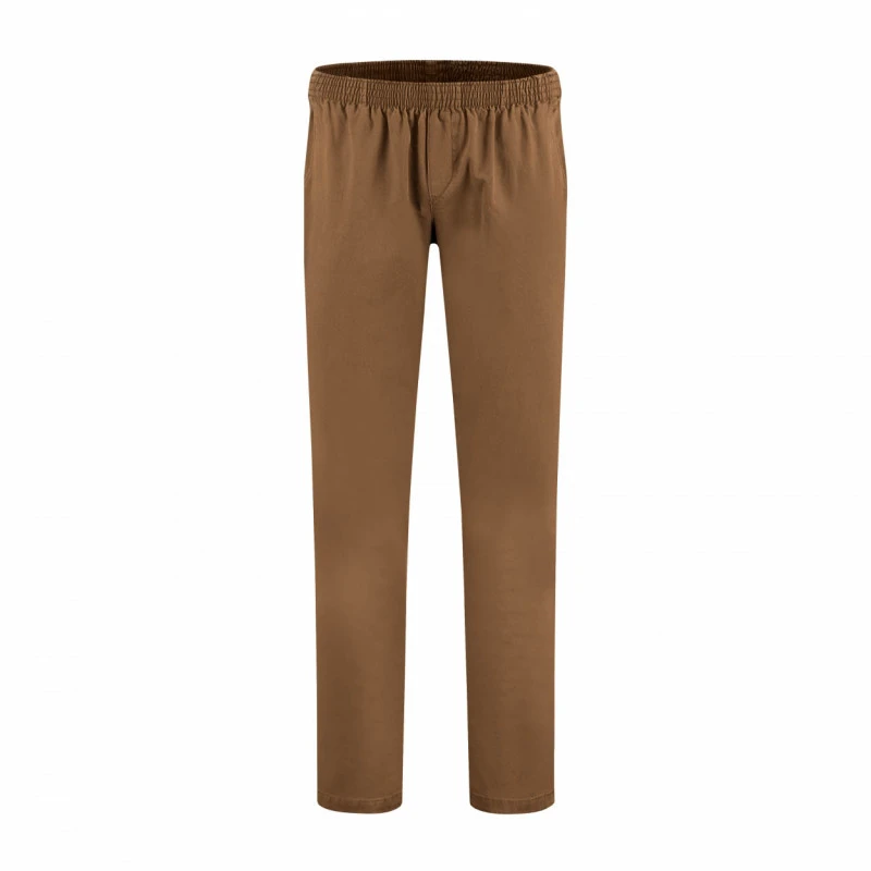 Com4 Elastische Taille Broek | Cognac | www.pietkoopmans.nl