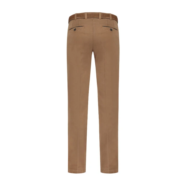 Com4 Sportieve Broek | Camel met Blauw | www.pietkoopmans.nl