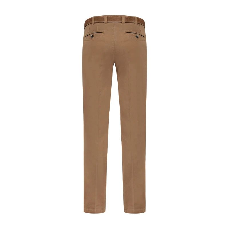 Com4 Sportieve Broek | Camel met Blauw | www.pietkoopmans.nl