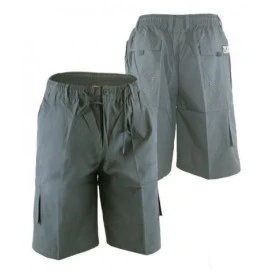 Elastische taille korte broek met trekkoord | Donker Grijs