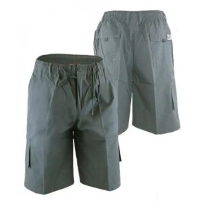 Elastische taille korte broek met trekkoord | Donker Grijs