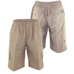 Elastische taille korte broek met trekkoord | Zand