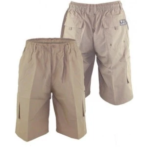 Elastische taille korte broek met trekkoord | Zand