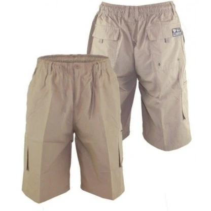 Elastische taille korte broek met trekkoord | Zand