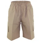 Elastische taille korte broek met trekkoord | Zand