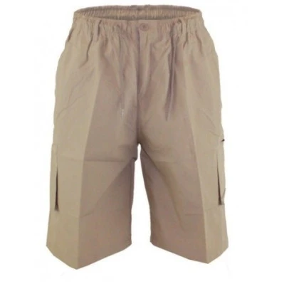Elastische taille korte broek met trekkoord | Zand