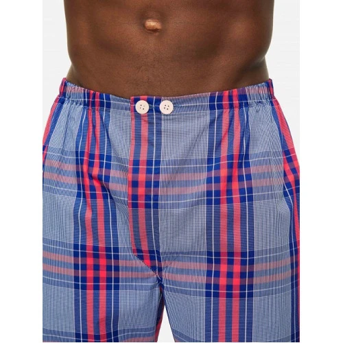 Derek Rose Classic Pyjama | Kobalt Ruit | www.pietkoopmans.nl