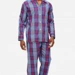 Derek Rose Classic Pyjama | Kobalt Ruit | www.pietkoopmans.nl
