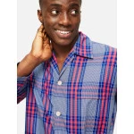 Derek Rose Classic Pyjama | Kobalt Ruit | www.pietkoopmans.nl