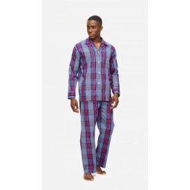 Derek Rose Classic Pyjama | Kobalt Ruit