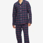 Derek Rose Flanel Pyjama | Rood Groen Geblokt | www.pietkoopmans.nl