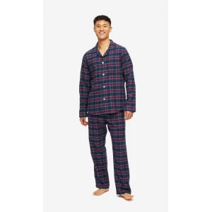 Derek Rose Flanel Pyjama | Rood Groen Geblokt