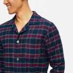Derek Rose Flanel Pyjama | Rood Groen Geblokt | www.pietkoopmans.nl