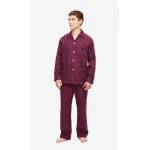 Derek Rose Flanel Pyjama | Bordeaux | www.pietkoopmans.nl