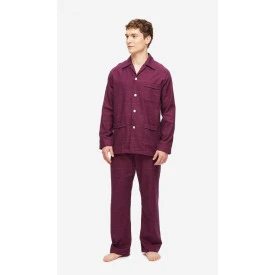 Derek Rose Flanel Pyjama | Bordeaux 