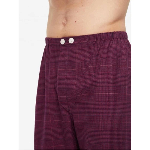 Derek Rose Flanel Pyjama | Bordeaux | www.pietkoopmans.nl