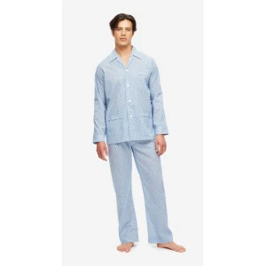 Derek Rose Classic Pyjama | Lichtblauw Vintage