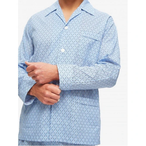 Derek Rose Classic Pyjama | Lichtblauw  Vintage | www.pietkoopmans.nl